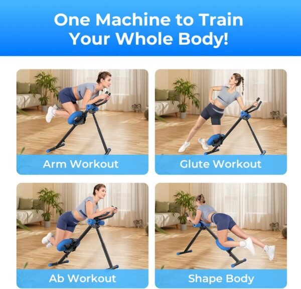 MERACH - Einstellbares Bauchtrainingsgerät, LCD-Monitor, faltbare Bauchtrainingsgeräte, Core Trainer, Body Butt Shaper, Fitnessgeräte - Image 4