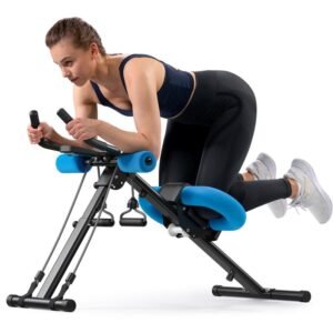 MERACH - Einstellbares Bauchtrainingsgerät, LCD-Monitor, faltbare Bauchtrainingsgeräte, Core Trainer, Body Butt Shaper, Fitnessgeräte