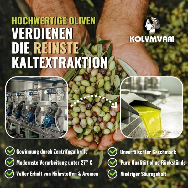 Kolymvari P.D.O. Premium Olivenöl – 5L Kanister – Extra Nativ aus Kreta | 100% Koroneiki Oliven | Kaltextraktion & Handernte | Nährstoffreich und naturrein | Höchste Qualität mit niedrigem Säuregehalt für Gesundheit und Geschmack - Image 8